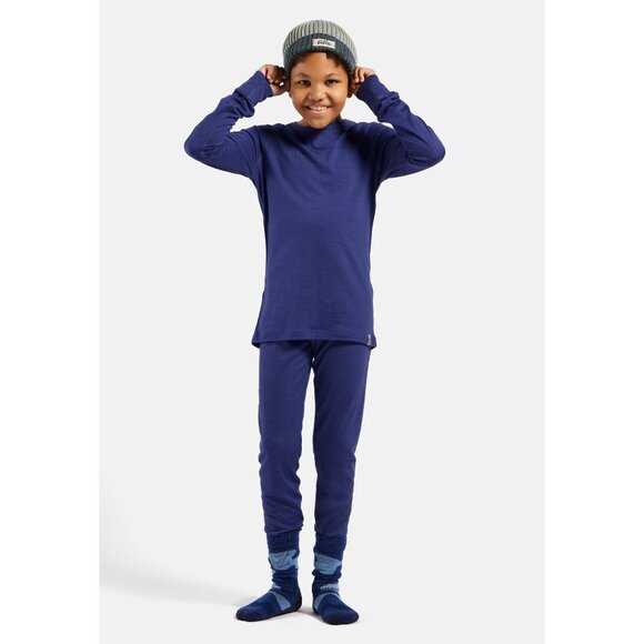 Odlo The Active Warm Kids' Base Layer Bottoms in Blue - Picture 2 of 4